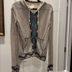 Billabong Beige and Teal Hoodie